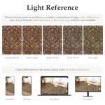 HUGEAR 8x10 Machine Washable Rugs Brown Hallway Large Area Rug Indoor Accent Rug Floral Low Pile Carpet Soft Throw Aesthetic Rug Bedroom Living Room Office Dining Room Kitchen Laundry Room