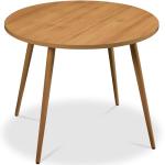 Best Choice Products Round 35.5in Dining Table for 4 w/Sturdy Wood Finish Steel Legs, Mid Century Modern, Space-Saving, Small Space Circle Dinette for Home, Kitchen, Apartment - Pecan