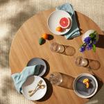 Best Choice Products Round 35.5in Dining Table for 4 w/Sturdy Wood Finish Steel Legs, Mid Century Modern, Space-Saving, Small Space Circle Dinette for Home, Kitchen, Apartment - Pecan