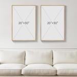 Large Framed Neutral Abstract Wall Art for Living Room, 2 Piece Tan and Cream Beige Canvas Prints Paintings Artwork for Walls, Woman Silhouette Big Pictures for Bedroom Dining Room Office Wall Decor