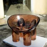 Transparent resin lifting stool crystal acrylic designer chair guest restaurant bar counter home leisure