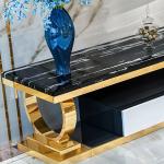 Turkish Royal Style Metal Luxury Dining Table and Chair Set 6 Seats Furniture Classic Modern Marble Dining Table Set