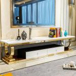 Turkish Royal Style Metal Luxury Dining Table and Chair Set 6 Seats Furniture Classic Modern Marble Dining Table Set