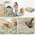 Washable Area Rugs for Living Room: 9 x12 Boho Rug Large Living Room Rug Stain Resistant Distressed Vintage Area Rug Non Slip Low Pile Faux Wool Soft Carpet for Bedroom Playroom Farmhouse Dining Room