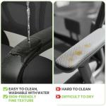 Magshion Ergonomic Office Desk Chair, Mid-Back Mesh Computer Chair, Swivel Chair with Breathable Backrest & Lumbar Support, Adjustable Height for Gaming, Work, Study, 300 Lbs Capacity, Black