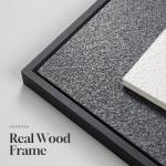 Large 3D Textured Framed Black and White Abstract Wall Art for Living Room, 3 Piece Modern Artwork for Walls, Black White Minimalist Geometric Paintings for Hallway Office Wall Decor 24x36 In