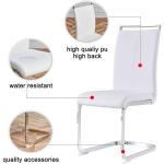 Modern Dining Chairs Set of 4,Side Dining Room/Kitchen Chairs with Faux Leather Padded Seat High Back,Chairs for Living Room