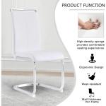 Modern Dining Chairs Set of 4,Side Dining Room/Kitchen Chairs with Faux Leather Padded Seat High Back,Chairs for Living Room