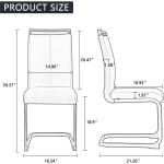 Modern Dining Chairs Set of 4,Side Dining Room/Kitchen Chairs with Faux Leather Padded Seat High Back,Chairs for Living Room