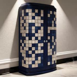 Solid wood wine cabinet modern simple art wall side cabinet decorative storage cabinet