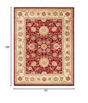 SAFAVIEH Lyndhurst Collection Area Rug - 6' x 9', Red & Ivory, Traditional Oriental Design, Non-Shedding & Easy Care, Ideal for High Traffic Areas in Living Room, Bedroom (LNH212F)
