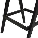 Modern Resin Webbing Back Bar Stool with Arms, Set of 3, Ebony Black Boucle Fabric