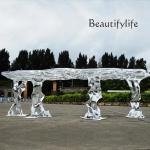 C40 Transparent Resin Tea Table And Chair Balcony Glacier Coffee Table Office Negotiation Living Room Crystal Tea Table
