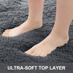 OLANLY 5x8 Machine Washable Large Area Rugs for Living Room, Bedroom, Soft Fluffy Shaggy Bedside Rug, Indoor Floor Carpet for Kids Girls and Boys, Dorms, Nursery, Home Decor Aesthetic, Grey