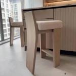 Wooden Legs Minimalist Bar Stools Nordic Unique Sturdy Kitchen Bar Stools Modern White Designer Sedie Da Pranzo Home Furniture