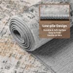 5 x 7 Area Rugs for Living Room, Machine Washable Non Slip Rug Ultra Soft Low Pile Indoor Carpet Modern Abstract Rugs for Bedroom Office Room Dining Room Beside, Grey