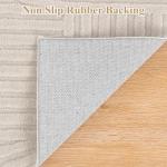 Pauwer 8x10 Washable Area Rugs for Living Room Modern Beige Solid Color Soft Fluffy Rugs for Bedroom Non Slip Boho Accent Indoor Mat Floor Carpet Cover for Kids Room Dining Room Kitchen Office