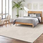 Pauwer 8x10 Washable Area Rugs for Living Room Modern Beige Solid Color Soft Fluffy Rugs for Bedroom Non Slip Boho Accent Indoor Mat Floor Carpet Cover for Kids Room Dining Room Kitchen Office