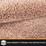 PURRUGS Easy Care Area Rug 4ft x 6ft, Non-Slip Machine Washable Entryway Rug, Dog Door Mat, Stain Resistant Accent Rug for Hallway, Living Room, Bedroom and Mudroom, Brown-Light Cream