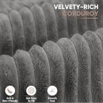 Homall 108" Modular Sectional Sofa, Boneless Couch with L-Shape Chaise, Cloud Couch with Deep Seat Upholstered, No Assembly Required for Living Room, Bedroom (Corduroy, Grey)