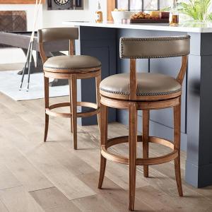 Minimalist Italian Style Bar Stools Wooden Legs Sturdy Designer Brown Bar Stools Ergonomic Modern Sgabelli Cucina Alto Furniture