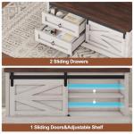 Itaar 39.4'' Lift Top Coffee Table with Storage, Farmhouse Coffee Tables for Living Room, Square Coffee Table with Large Hidden Compartment & 2 Drawers & Adjustable Shelves, White