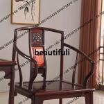 Sour branch wood, inlaid cherry wood three-piece set, coffee table combination solid wood antique back chair