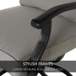 2-Piece Outdoor Dining Chair Set, 2 Leather-Look Wicker 360-Degree Swivel Patio Chair