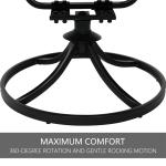 2-Piece Outdoor Dining Chair Set, 2 Leather-Look Wicker 360-Degree Swivel Patio Chair