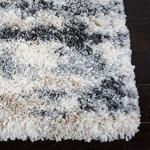 SAFAVIEH Area Rug 8x10 - Fontana Shag Collection - Large - Grey & Ivory, Modern Design, Non-Shedding & Easy Cleaning, Ultra Plush Thick Pile, Ideal for Living Room, Bedroom, Dining Space (FNT853G)