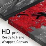 Tarfupth Black and White Red Large Tree of Life Wall Art for Living Room Mountain Artwork Landscape Lake Pictures for Bedroom Office Home Decor Modern Canvas Prints 20"x40"