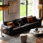 Genuine Leather Modern Sofas Minimalist Luxury Bedrooms Relax Armchairs Sofas Elegant Straight Divani Da Soggiorno Accessories