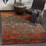 SAFAVIEH Classic Vintage Collection Area Rug - 5' x 8', Rust & Brown, Distressed Design, Non-Shedding & Easy Care, Ideal for High Traffic Areas in Living Room, Bedroom (CLV224A)