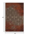 SAFAVIEH Classic Vintage Collection Area Rug - 5' x 8', Rust & Brown, Distressed Design, Non-Shedding & Easy Care, Ideal for High Traffic Areas in Living Room, Bedroom (CLV224A)