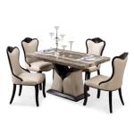Restaurant dining table and chair set 6-seat dining table set