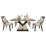 Restaurant dining table and chair set 6-seat dining table set