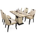 Restaurant dining table and chair set 6-seat dining table set