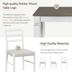 7-Piece Wooden Dining Set for 6 with Extendable Table and Soft Cushioned Chairs,2 Drawers