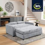 Serta Ainsley Light Grey Queen Convertible Sofa Bed