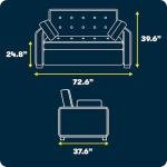 Serta Ainsley Light Grey Queen Convertible Sofa Bed