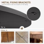 GarveeHome 47 in Round Large Dining Table Set for 4 to 6, Farmhouse Dinner Table with Wooden Top and Legs for Home Dining Room or Living Room - Black(No Chairs)