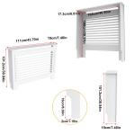 Wood Radiator Cover Cabinet White Horizontal Slat Heater Covers Modern Tall Radiator Shelf