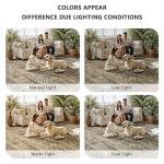 Yarooge 8x10 Area Rugs for Living Room - Washable Vintage Retro Large Rug, Soft Ultra Thin Non Slip Low Pile Traditional Distressed Boho Carpet for Bedroom Dining Room Home Office, Olive Charcoal