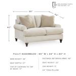 Signature Design by Ashley Valerani Classic Loveseat for Living Room, Beige