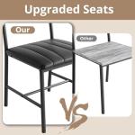 IRONCK Dining Table Set for 4, Kitchen Table with Upholstered Bench and 2 Chairs, Kitchen Table and Chairs Set for Small Space, Apartment, Gray