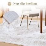 XLUEZ Area Rug 8x10 Living Room Rug, Machine Washable Vintage Distressed Medallion Rug Non-Slip Soft Low Pile Large Indoor Rugs for Bedroom Kitchen Dining Room Office(Beige,8'x10')