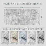 Cochyean 8x10 Area Rugs - Washable Rug for Living Room, Ultra-Thin Abstract Rug, Indoor Non-Slip Rug for Bedroom, Stain Resistant Large Area Rug, Super Soft Low Pile Rugs