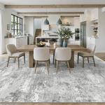 Cochyean 8x10 Area Rugs - Washable Rug for Living Room, Ultra-Thin Abstract Rug, Indoor Non-Slip Rug for Bedroom, Stain Resistant Large Area Rug, Super Soft Low Pile Rugs