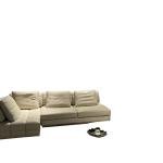 Minimal light luxury full leather sofa large flat living room combination simple furniture soft sofa