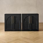 Blake Storage Cabinet, Small Modular Accent Display Sideboard Buffet Cabinet with Storage, Media Console Credenza,Set of 2